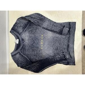 Women’s S Denver Nuggets NBA Burnout Wash Crewneck Sweatshirt Streetwear Comfy